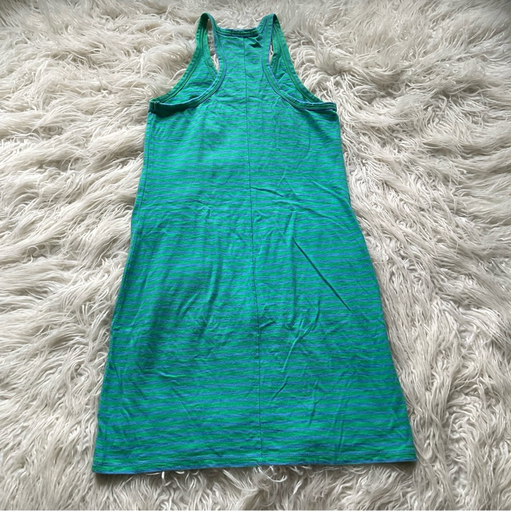 J. Crew Green & Blue Striped Racerback Tank Dress - Picture 4 of 4